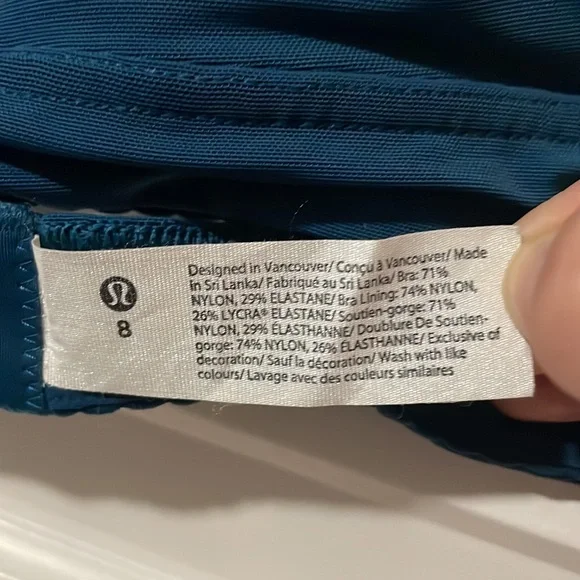LULULEMON Deep V Racerback Bra sz 8 - Picture 4 of 4
